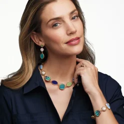 Hot The Met Store Ancient Mixed Motifs Glass Statement Necklace