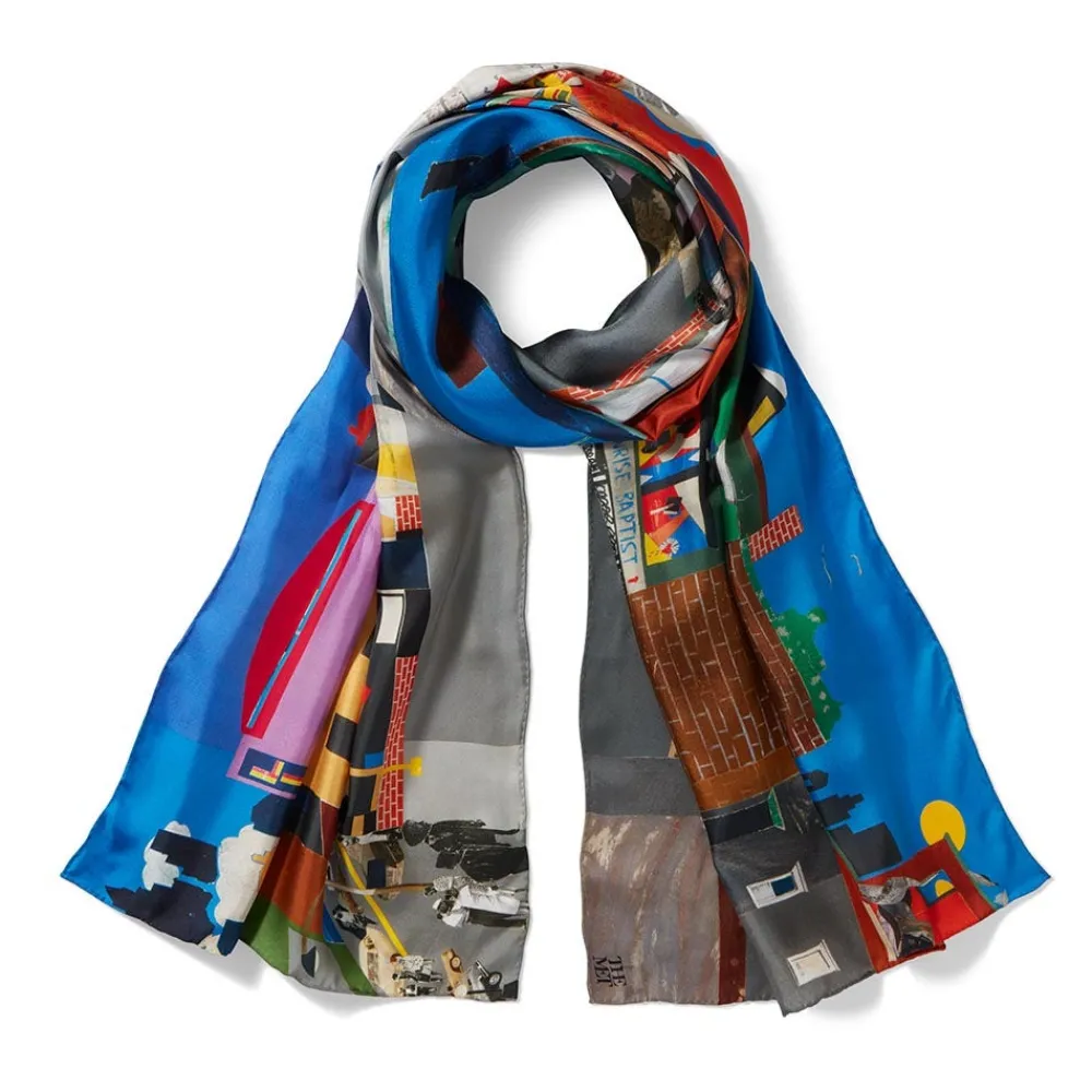 Clearance The Met Store Bearden The Block Oblong Silk Scarf