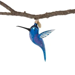 Discount The Met Store Blue and Purple Hummingbird Glass Ornament