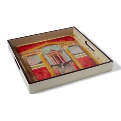 New The Met Store Boscoreale Fresco Wood Lacquer Tray