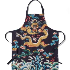 Best The Met Store Chinese Dragon Rank Badge Apron and Tea Towel Set