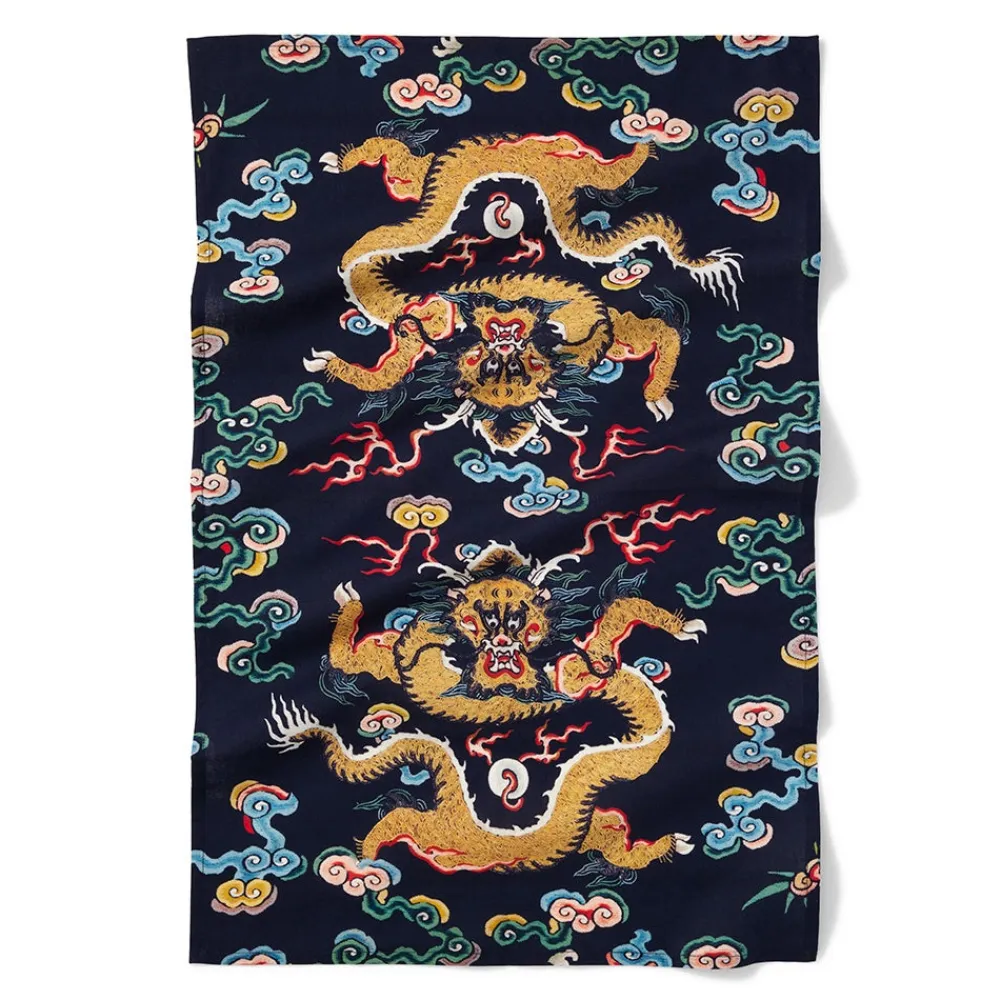The Met Store Chinese Dragon Rank Badge Tea Towel