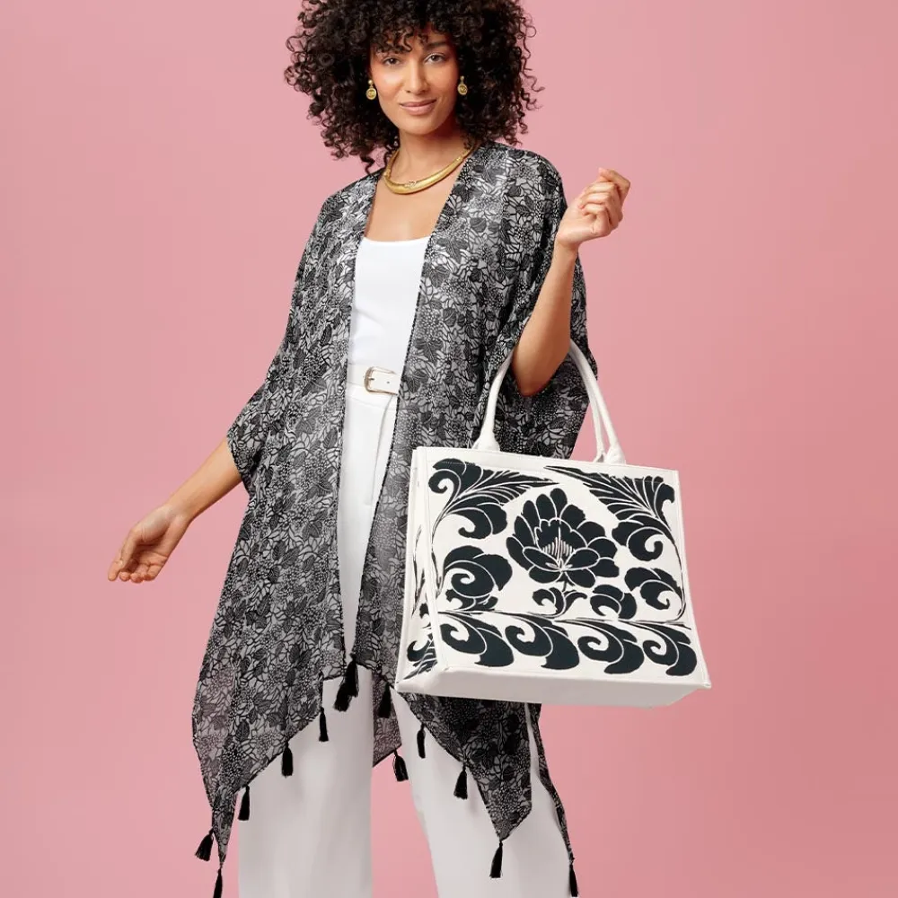 Clearance The Met Store Chinese Peony Oversize Structured Tote