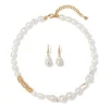 Clearance The Met Store Cypriot Twist Pearl Necklace and Drop Earrings Set