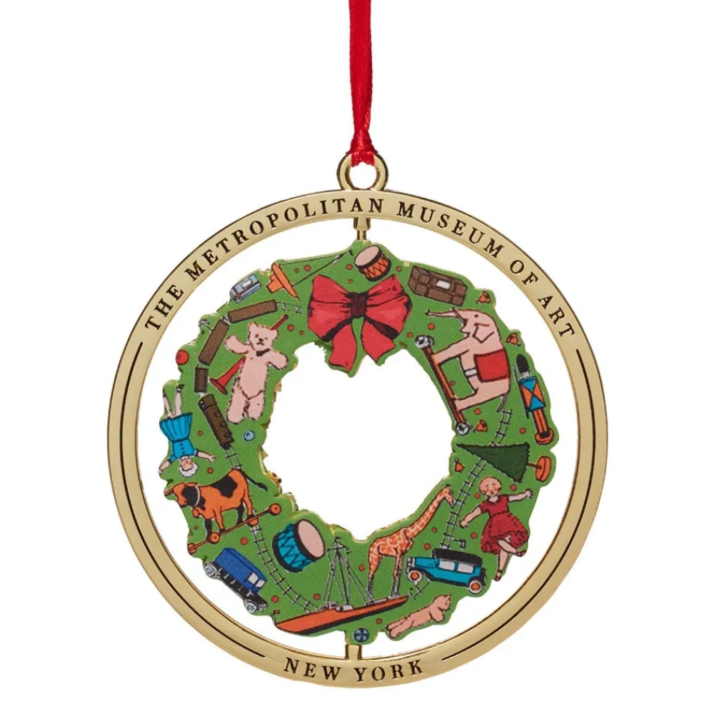 Outlet The Met Store December Wreath Spinning Ornament