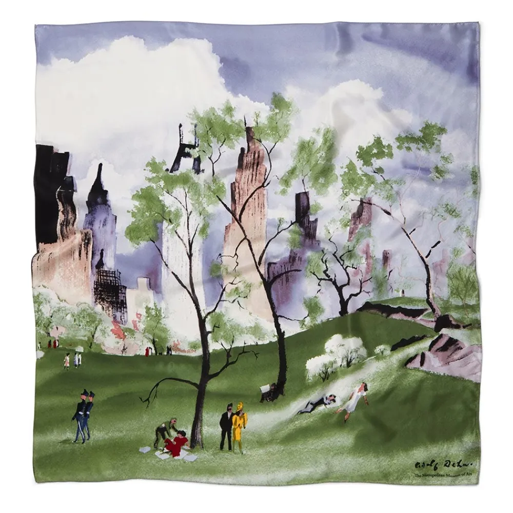 Best The Met Store Dehn Spring in Central Park Square Silk Scarf
