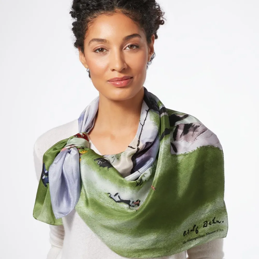Best The Met Store Dehn Spring in Central Park Square Silk Scarf
