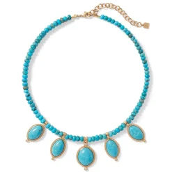 The Met Store Egyptian Hathor Turquoise Multi-Drop Necklace