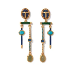 Hot The Met Store Egyptian Heart Scarab Chandelier Earrings