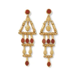 Outlet The Met Store Egyptian Nefer Amulet Red Jasper Chandelier Earrings