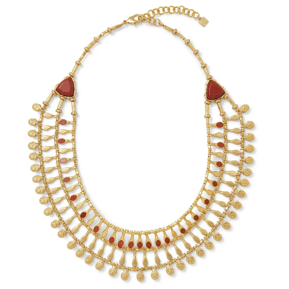 New The Met Store Egyptian Nefer Amulet Red Jasper Collar Necklace