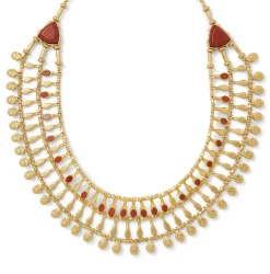 New The Met Store Egyptian Nefer Amulet Red Jasper Collar Necklace