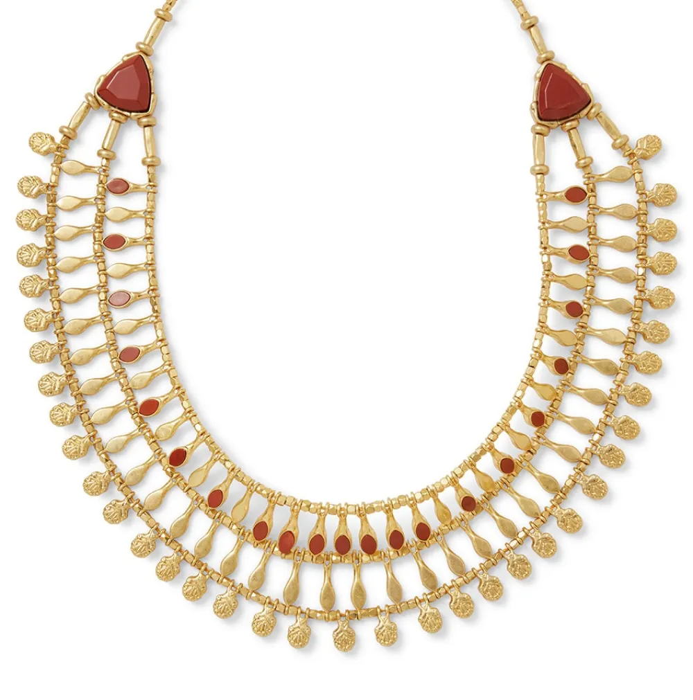 New The Met Store Egyptian Nefer Amulet Red Jasper Collar Necklace