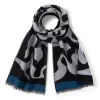 Clearance The Met Store Egyptian Swirled Glass Unisex Oblong Jacquard Scarf
