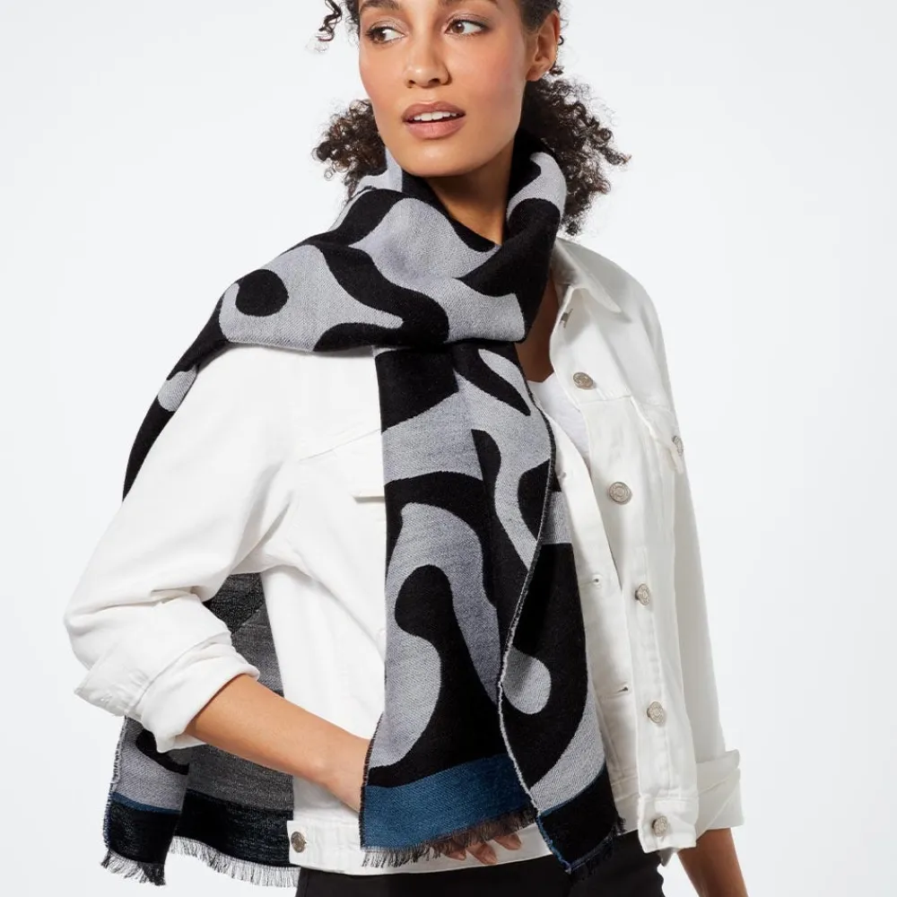 Clearance The Met Store Egyptian Swirled Glass Unisex Oblong Jacquard Scarf