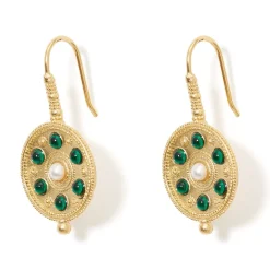 Hot The Met Store Embellished Disc Drop Earrings