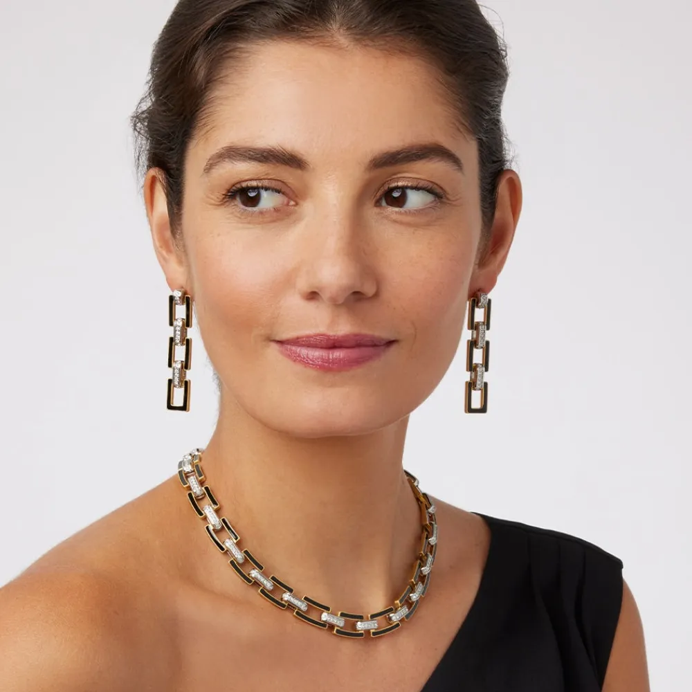 Online The Met Store European Buckle Enamel Drop Earrings