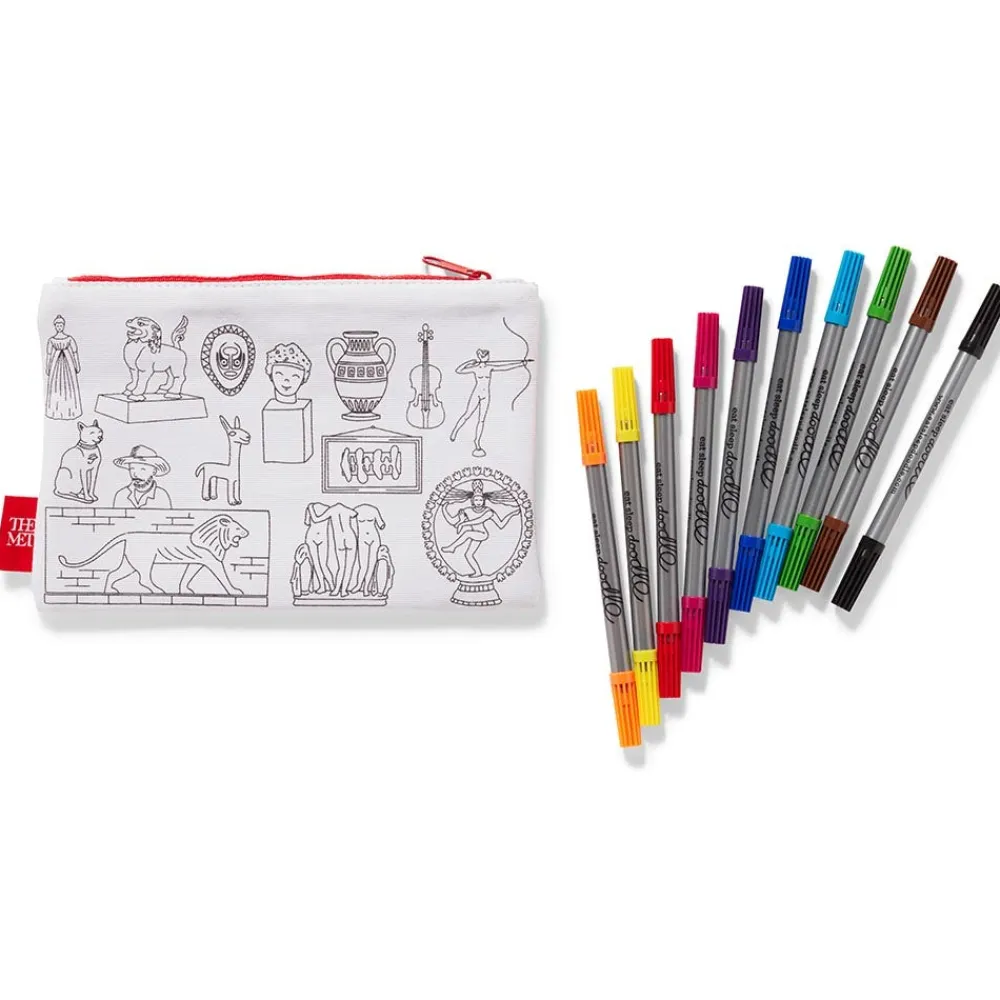 Hot The Met Store Favorite Galleries of The Met Color & Learn Washable Kids' Pencil Case