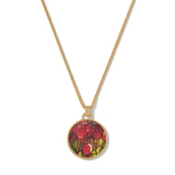 The Met Store Favrile Tulip Enamel Pendant Necklace