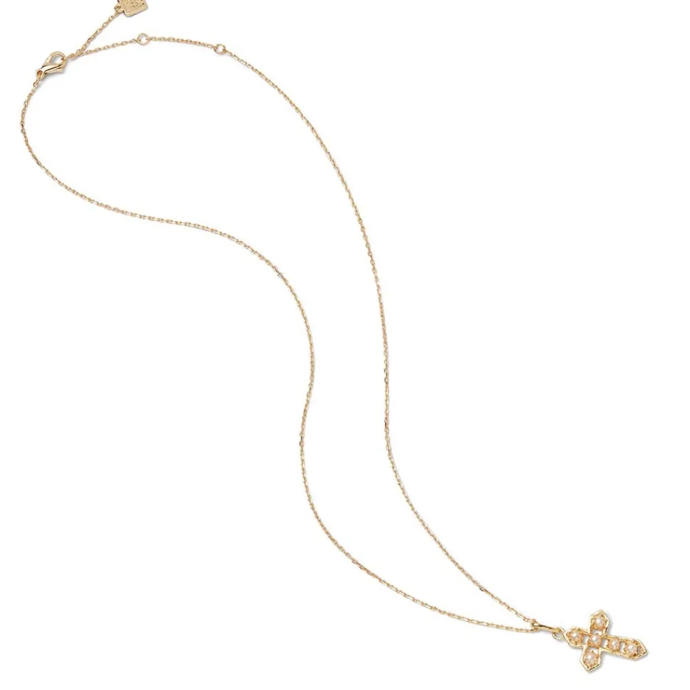 The Met Store Filipino Pearl Cross Pendant Necklace