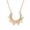 Clearance The Met Store Hammered Crescent Pearl Pendant Necklace