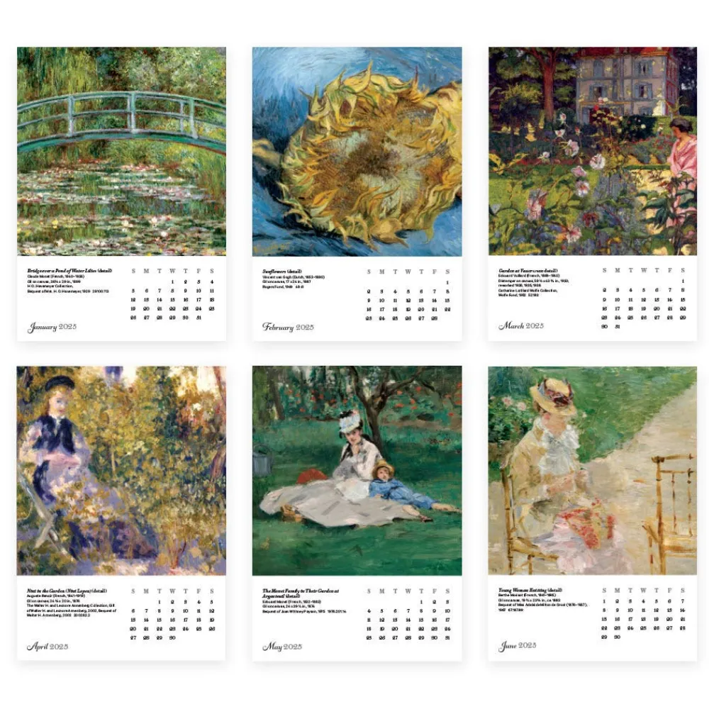 New The Met Store Impressionism Gardens Plexiglass Calendar Refill 2025