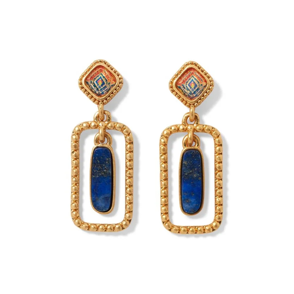 Hot The Met Store Kashan Carpet Rectangular Drop Earrings