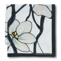 Hot The Met Store Louis C. Tiffany White Magnolia Oblong Silk Scarf