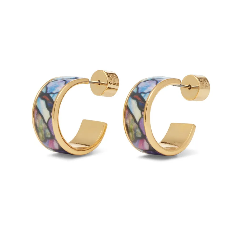 Discount The Met Store Magnolias and Irises Enamel Hoop Earrings