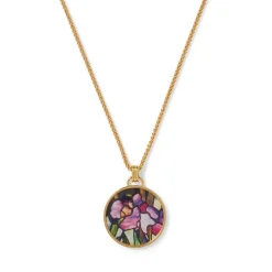 Clearance The Met Store Magnolias and Irises Enamel Pendant Necklace