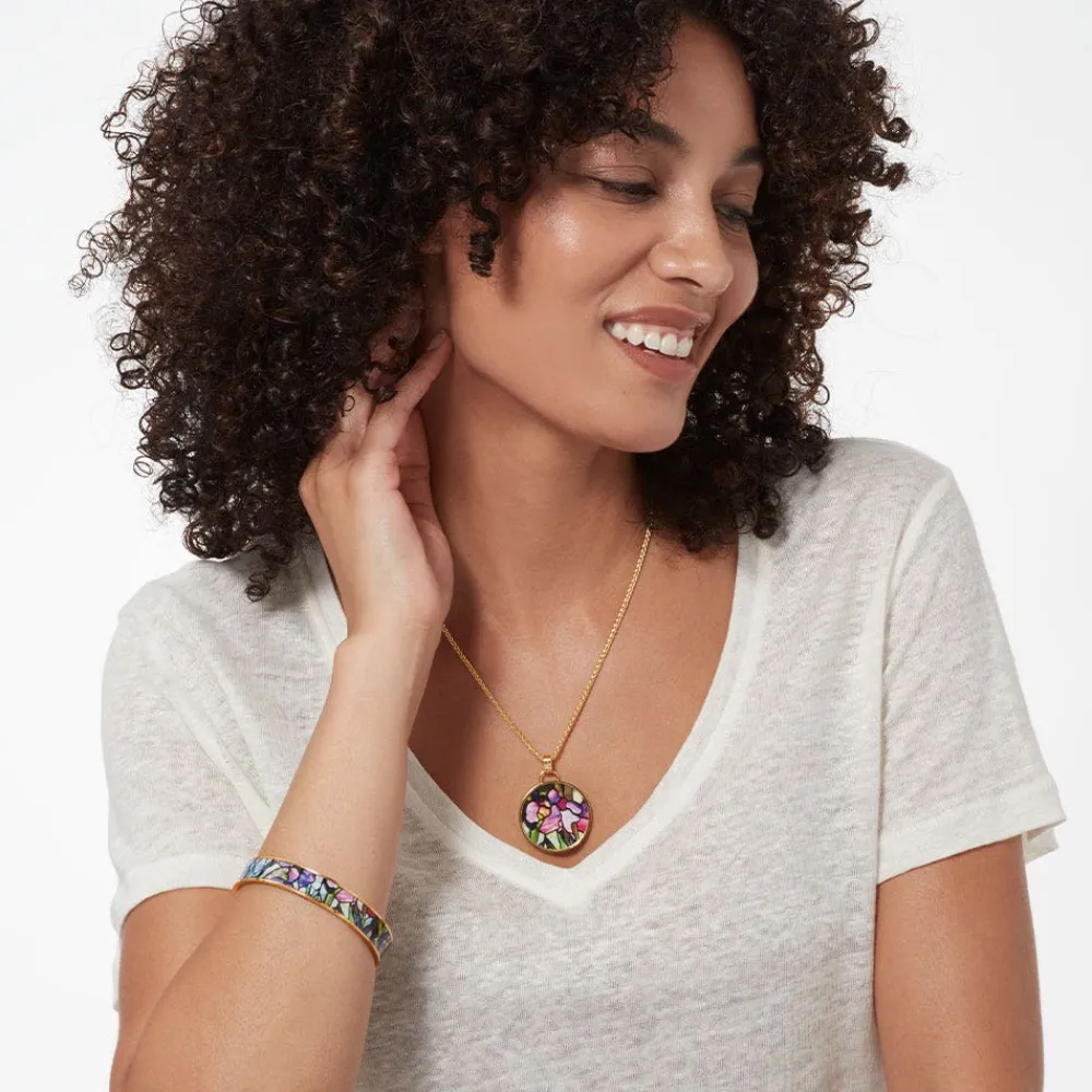 Clearance The Met Store Magnolias and Irises Enamel Pendant Necklace