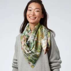 Best The Met Store Monet Blooms Double-Sided Square Silk Scarf