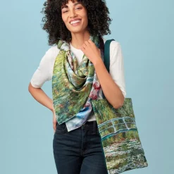 Best The Met Store Monet Blooms Double-Sided Square Silk Scarf