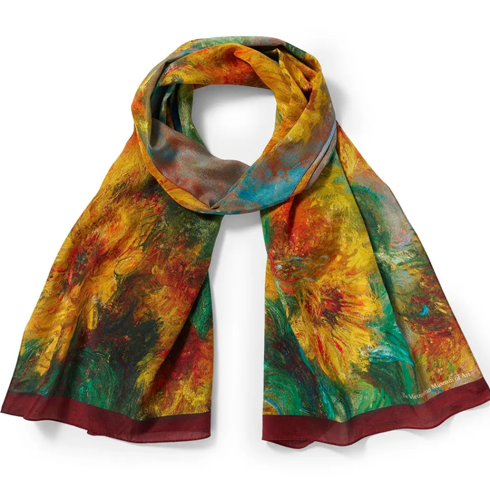 Outlet The Met Store Monet Sunflowers Oblong Silk Scarf