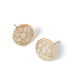 New The Met Store Mother-of-Pearl Mosaic Stud Earrings