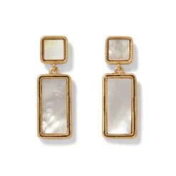 Sale The Met Store Mother-of-Pearl Tile Double-Drop Earrings