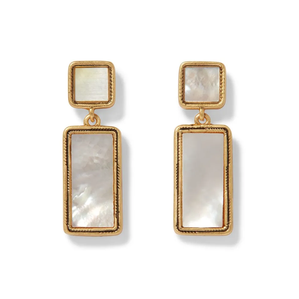 Sale The Met Store Mother-of-Pearl Tile Double-Drop Earrings