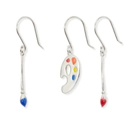 Best The Met Store Paintbrush and Palette Drop Earrings