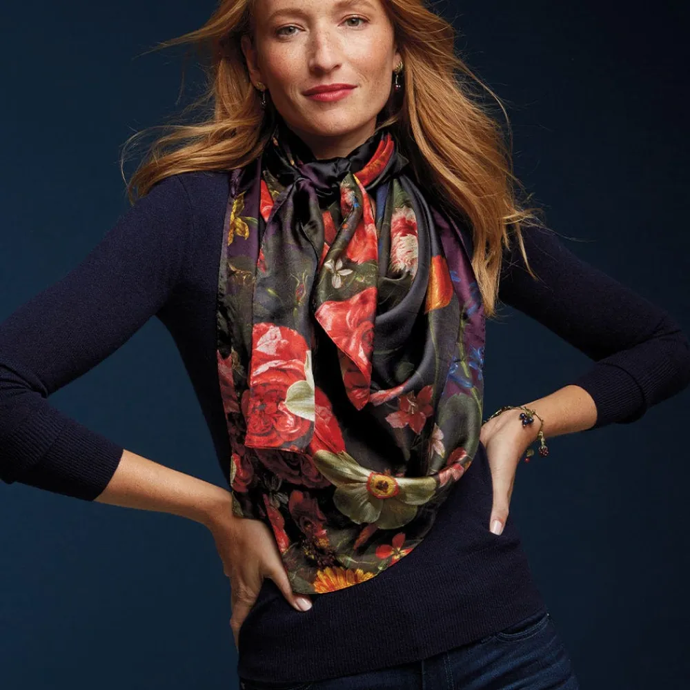 Clearance The Met Store Peeters Bouquet of Flowers Oversize Oblong Scarf