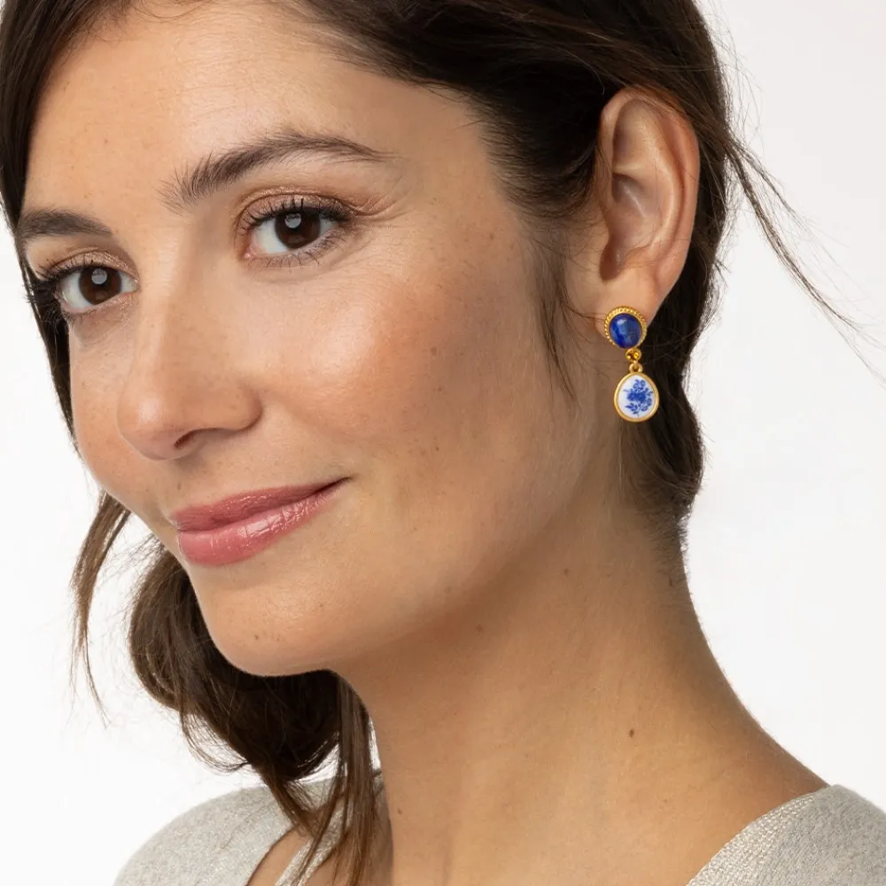 Clearance The Met Store Qing Bottle Floral Drop Earrings