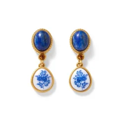 Discount The Met Store Qing Bottle Lariat Necklace and Floral Drop Earrings Set