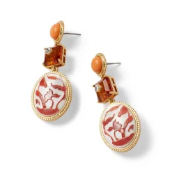 Outlet The Met Store Qing Bottle Lotus Pond Drop Earrings