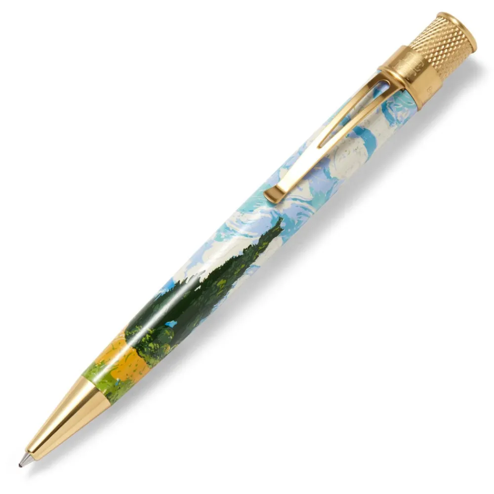 Outlet The Met Store Retro 51 Van Gogh Wheat Field with Cypresses Rollerball Pen