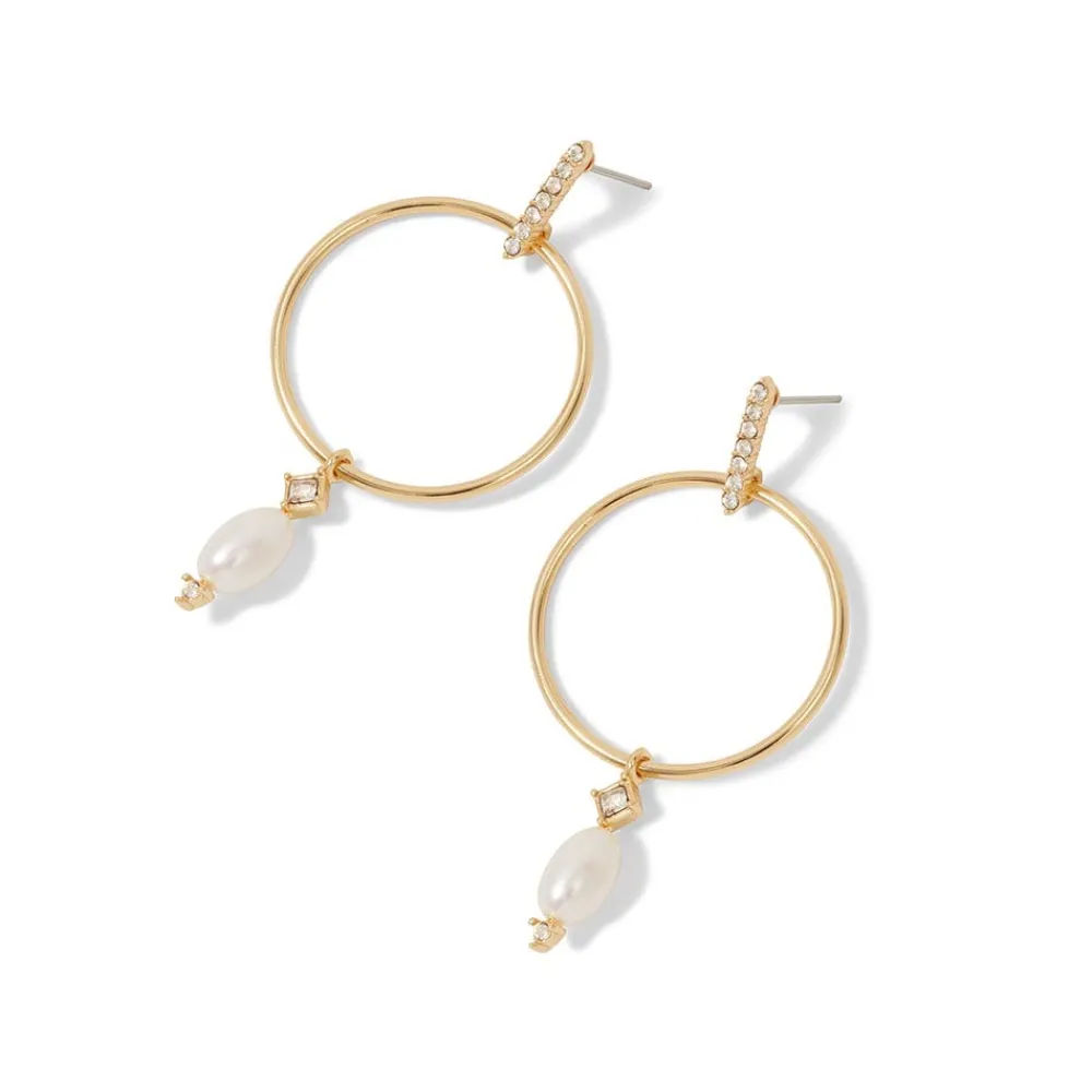 Online The Met Store Royal Tudor Forward-Facing Hoop Earrings with Pearl Drops