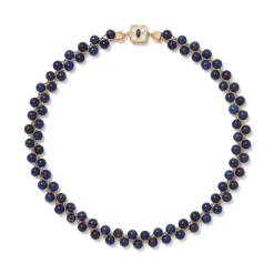 Online The Met Store Spanish Baldric Lapis Braided Necklace and Elongated Drop Earrings Set