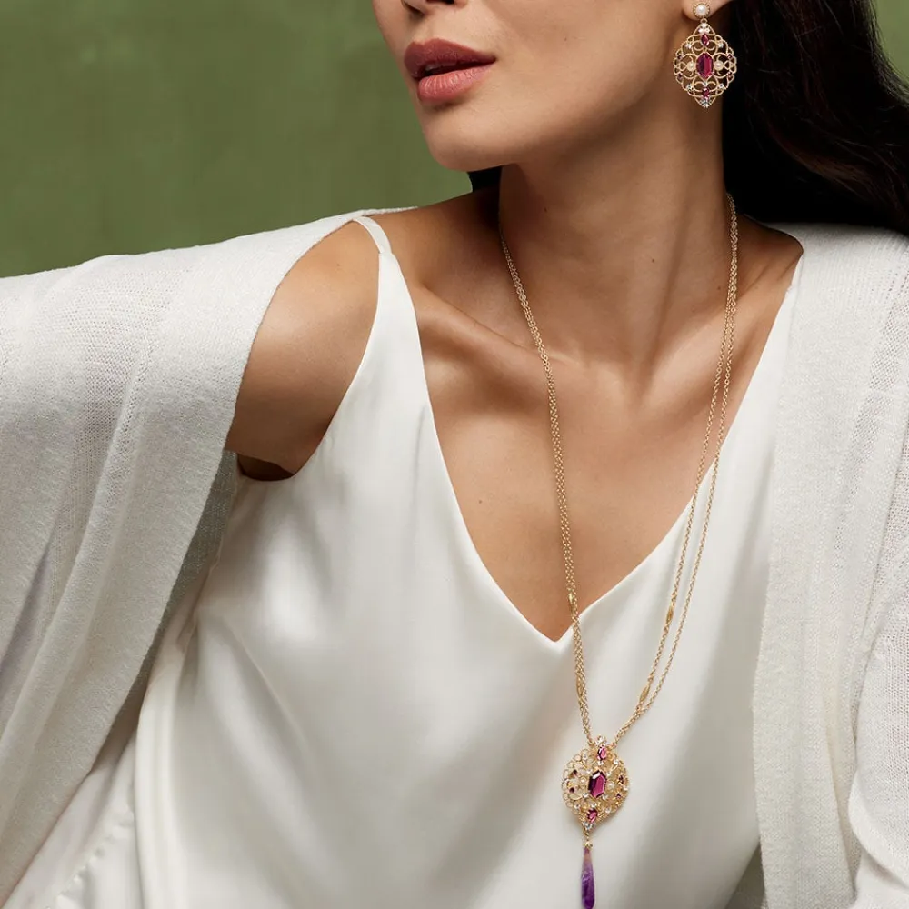 Hot The Met Store Turkish Amethyst Long Pendant Necklace