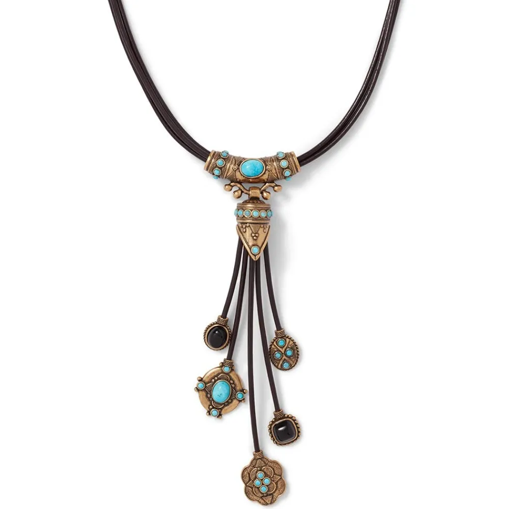 Best The Met Store Turkmen Leather Statement Necklace
