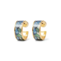 Discount The Met Store Van Gogh Irises Enamel Hoop Earrings