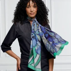 Hot The Met Store Van Gogh Irises Oblong Silk Scarf