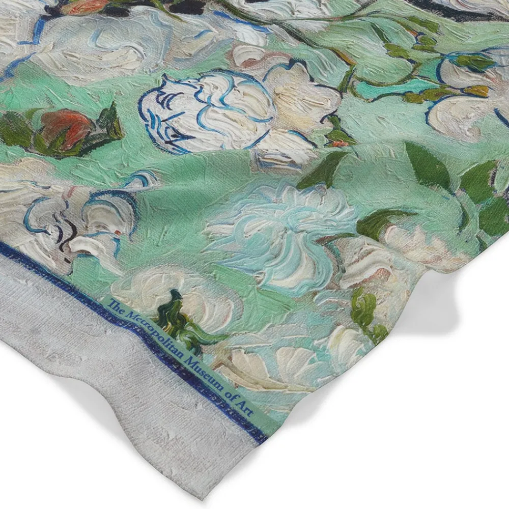 Outlet The Met Store Van Gogh Roses Oblong Silk Scarf